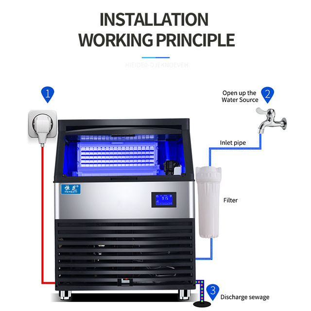 Industrial or Commercial 100kg Big Ice Tube Making Machine Ice Block Maker Machine