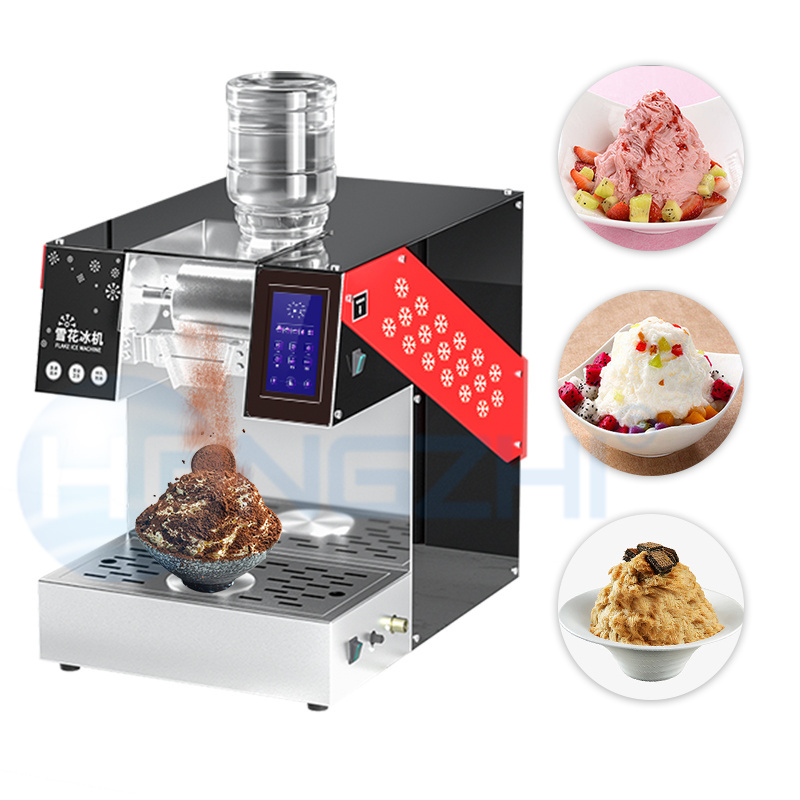 HENGZHI High Quality 220V Touch Screen Full Automatic Korean Snowflake Ice Machine Bingsu Making Machine for Bubble Tea Shop