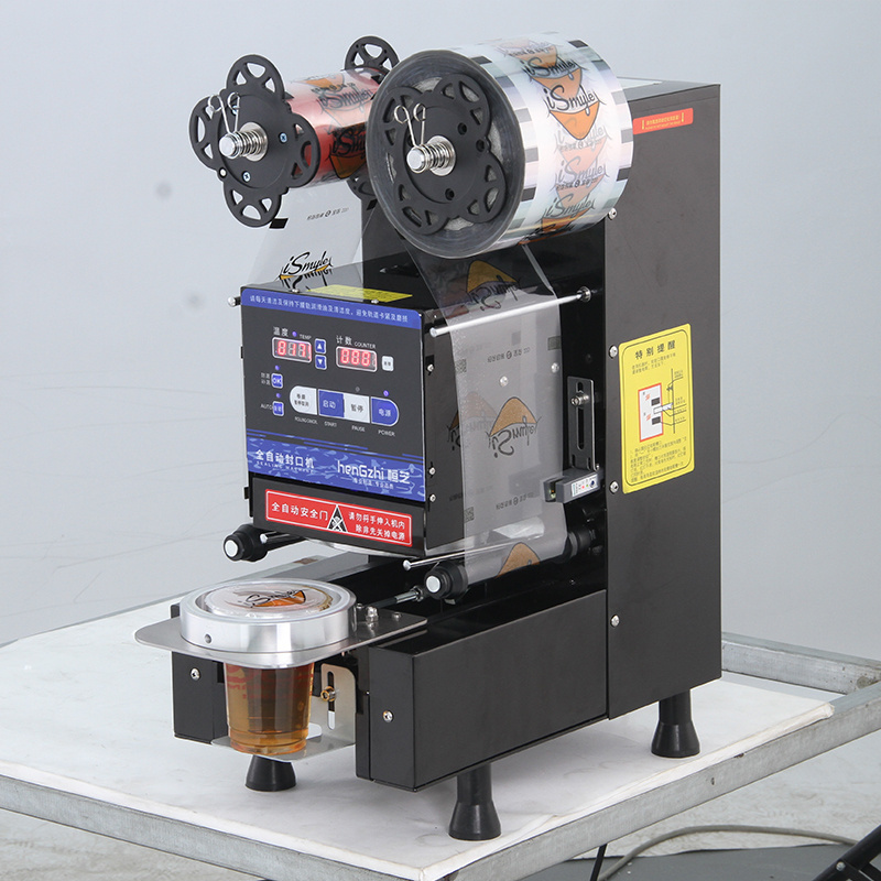 High Speed Bubble Tea Fully Automatic Cup Sealing Machine/tabletop Sealers/plastic Cup Sealer