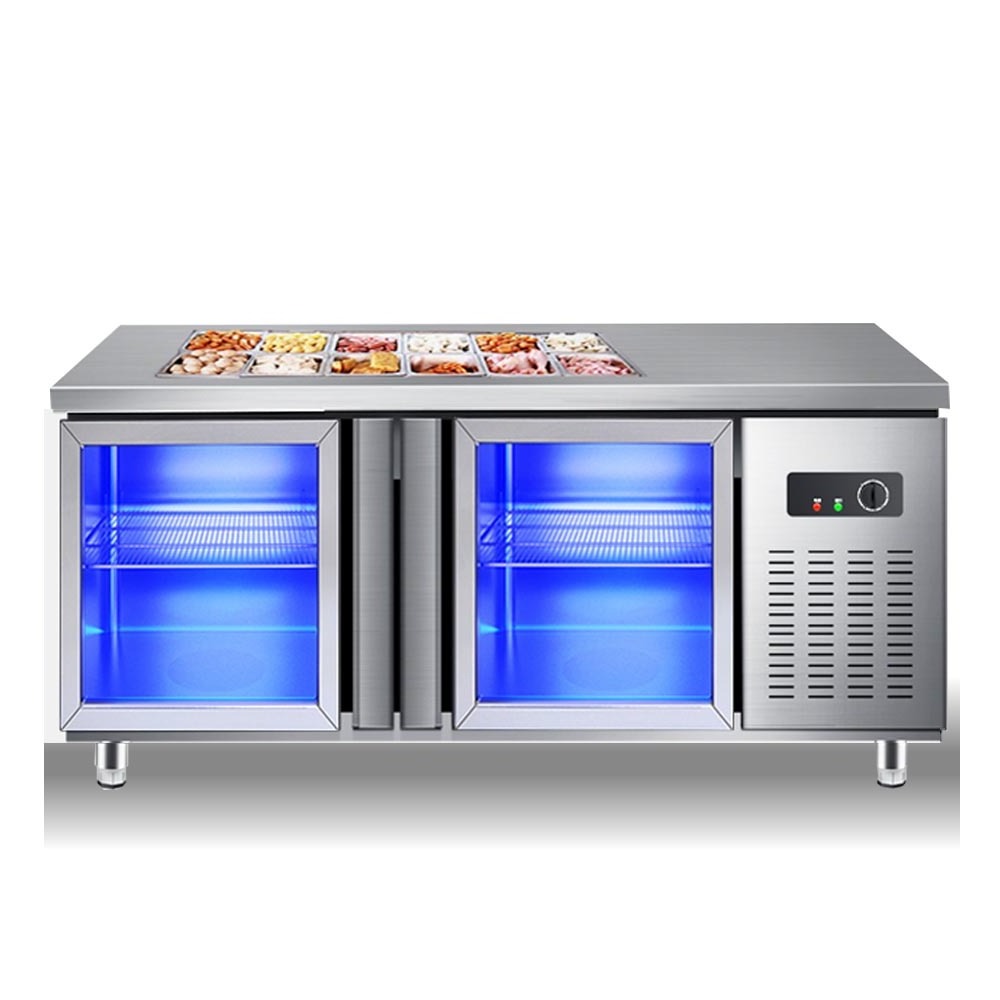 Commercial Restaurant Under Counter Refrigerators Fridge Table Pizza Prep Freezer Display Salad Bar Counter