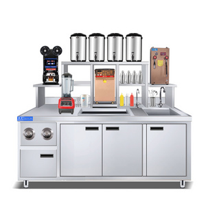 All Set Bubble Tea Equipment Bar Milk Tea Counter With Design Bubble Tea Shop