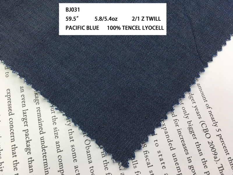 Good quality factory directly  100% Tencel  5.8/5.4oz  denim jeans fabric for trousers dress in stock