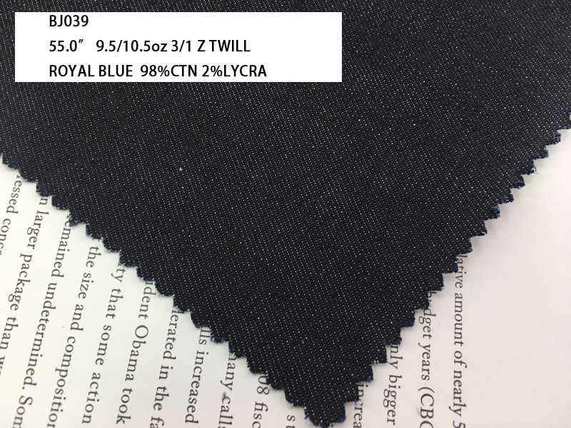 quick delivery 98%COTTON 2%spandex denim fabric jeans cotton elastane fabric for lady  dress trousers kids on sale