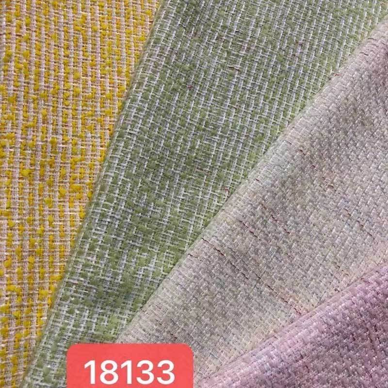 High Grade Colorful Checks woolen fragrance cloth YARN DYED 100% Polyester Boucle Fancy Tweed Fabric