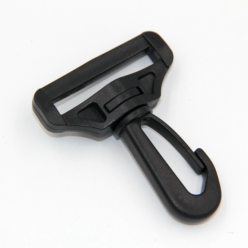 Hot Sale black belt buckle webbing/bag/camera bag swivel snaphook for bag dog hook plastic snap hook