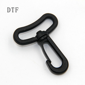 Hot sale factory custom black plastic trigger safety bag professional backpack swivel snap hook with d ring