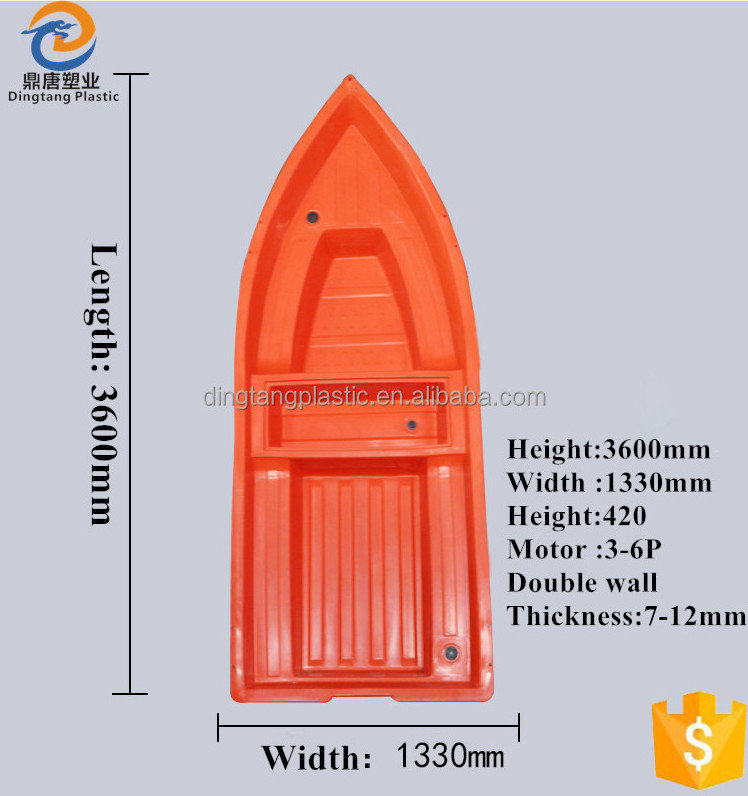 Rotomolding plastic small river fishing pontoon boats for sale with good