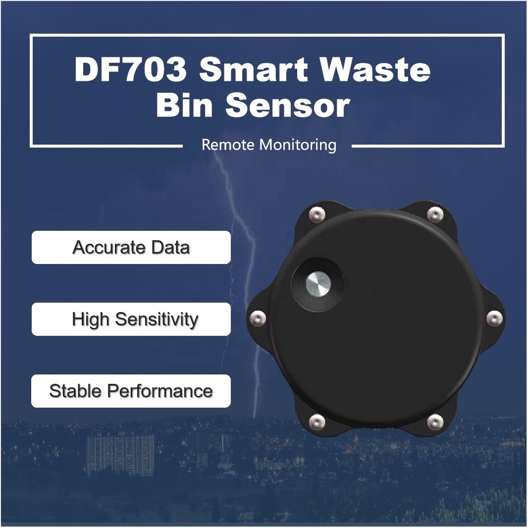 Easy To Install Wireless Ultrasonic Level Waste Bin  Fill Level Sensor Garbage Trash Bin Sensor  Management Sensor