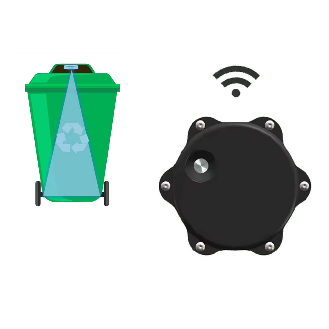 Easy Install Durable Smart Waste Bin Sensor Ultrasonic Distance Sensor Fill Level Trash Can Detector Waste Management Sensor