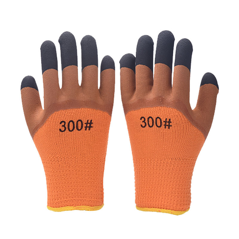 13 Gauge Cotton Liner Double Dipped Latex/Nitrile Palm Coated Glove Hand Protection Garden Work Gloves Waterproof Work Gloves