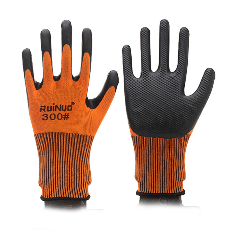 Foam Latex Coated Garden Hand Gloves EN388 Nylon Polyester Foam Latex Coated Safety Gloves