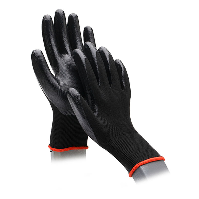 China Wholesale Work Gloves with Firm Grip Nitrile Coated for Men Women Warehouse Mechanic