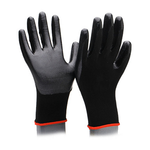 China Wholesale Work Gloves with Firm Grip Nitrile Coated for Men Women Warehouse Mechanic