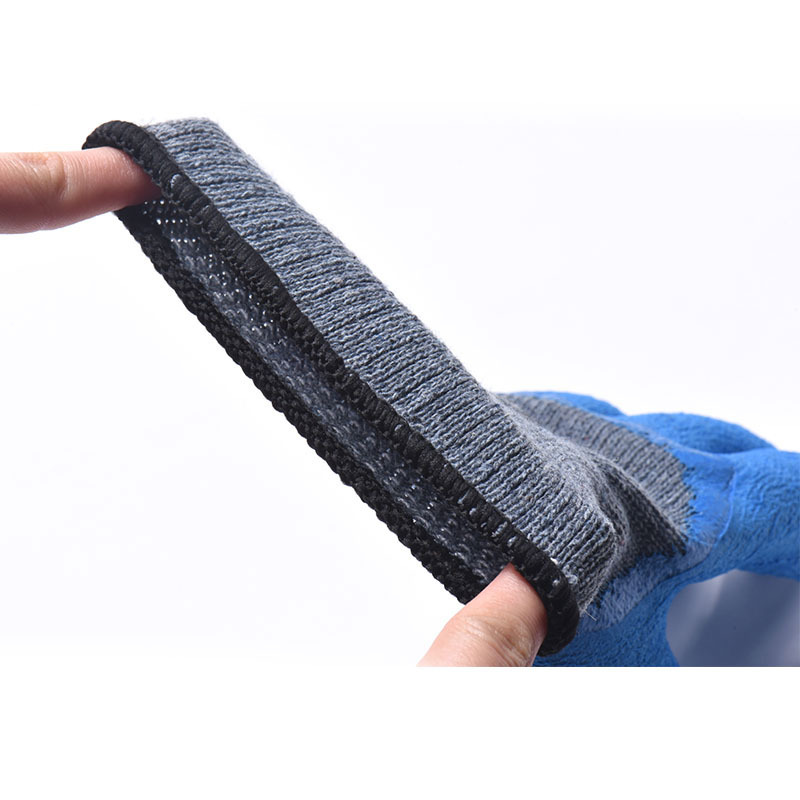 13 gauge polyester nylon cotton latex gloves Latex Coated Cotton Gloves Wrinkle Latex Palm Coating Safety Working Gloves