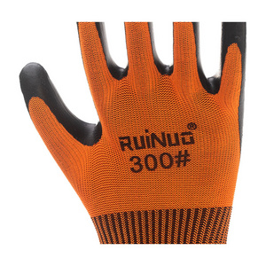 Foam Latex Coated Garden Hand Gloves EN388 Nylon Polyester Foam Latex Coated Safety Gloves