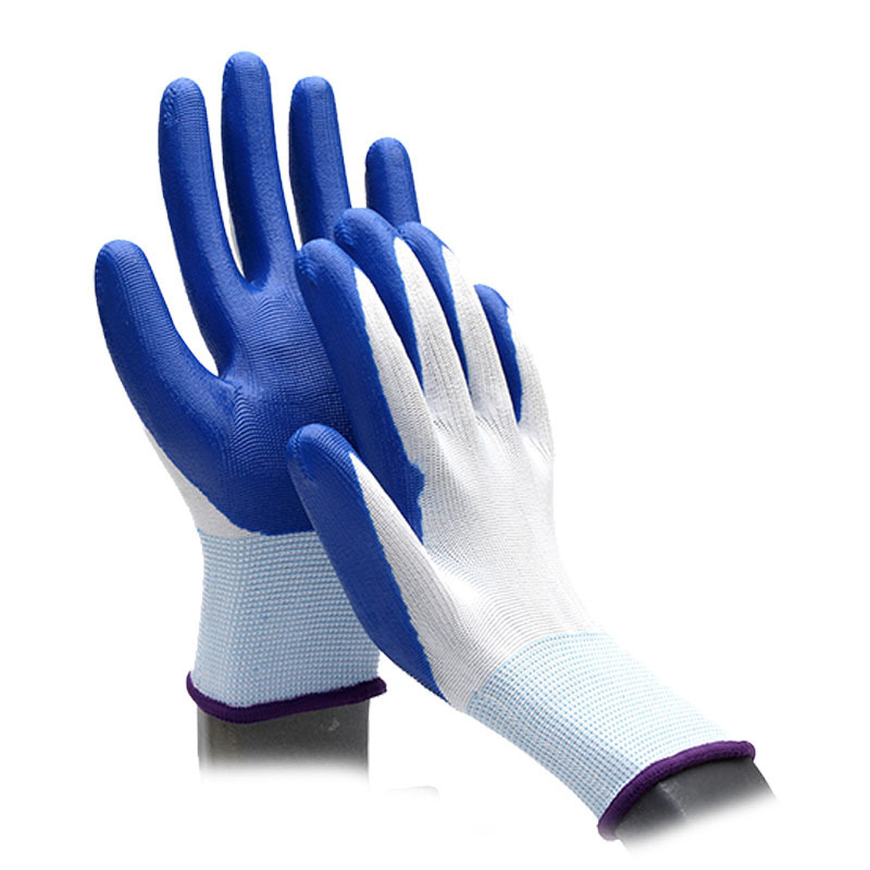 Nitrile coated smooth gloves protection Gloves Hand working gloves