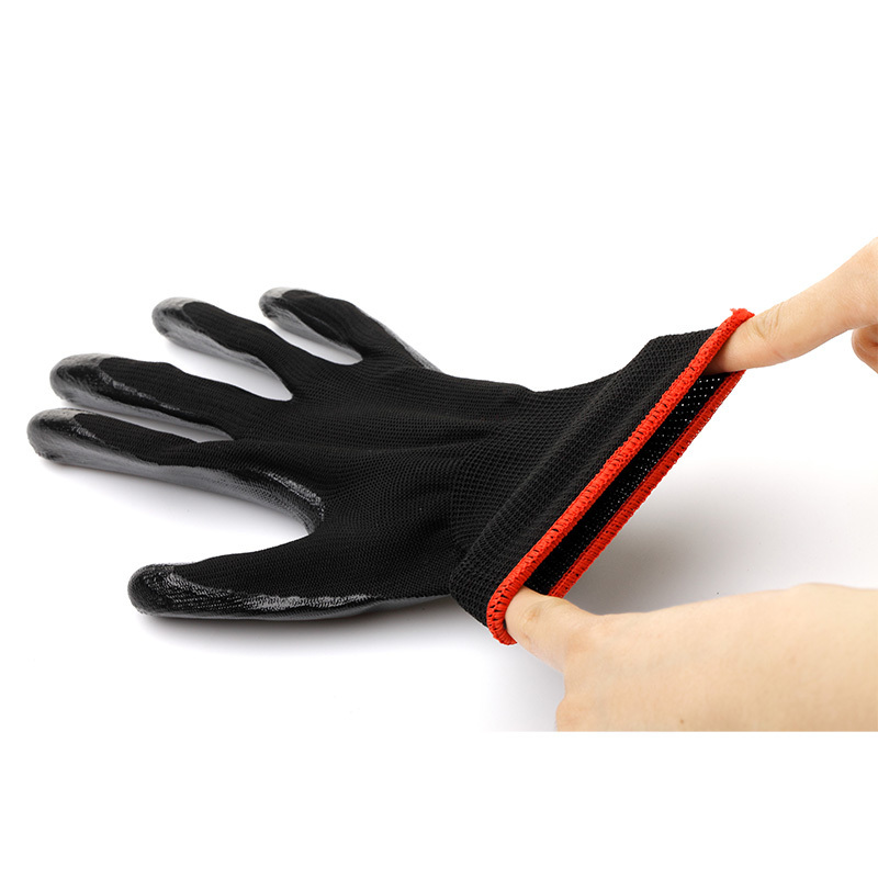 China Wholesale Work Gloves with Firm Grip Nitrile Coated for Men Women Warehouse Mechanic