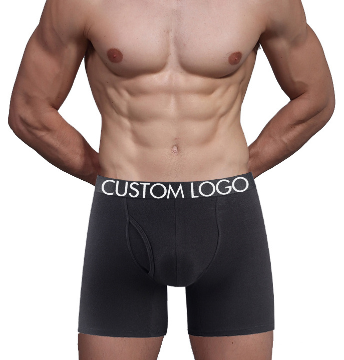 2020 New Custom design  Mens 9 inch long leg cotton Underwear Boxer&Briefs for man Slip