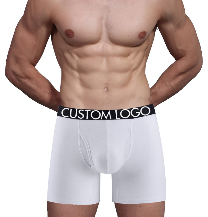 2020 New Custom design  Mens 9 inch long leg cotton Underwear Boxer&Briefs for man Slip