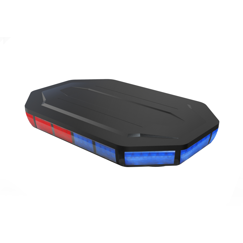 65W Blue And Red Permanent Mount Warning Light Beacon Light Bar