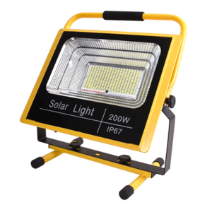 Portable IP67 High Brightness Solar Powered Rechargeable Remote Control Outdoor LED Emergency Warning Flood Light