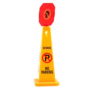 Custom Print Yellow Portable PP Wet Floor Warning Board Traffic Cone Signs No Parking Sign