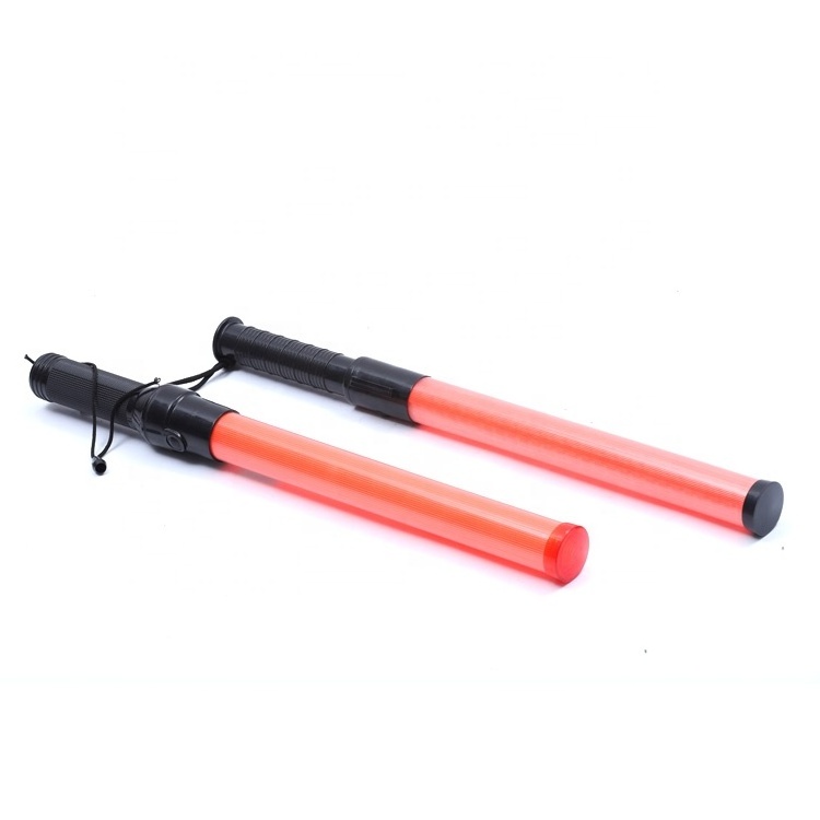 Length 21 inch ABS Traffic Wand LED Warning Guide Glitter Traffic Baton