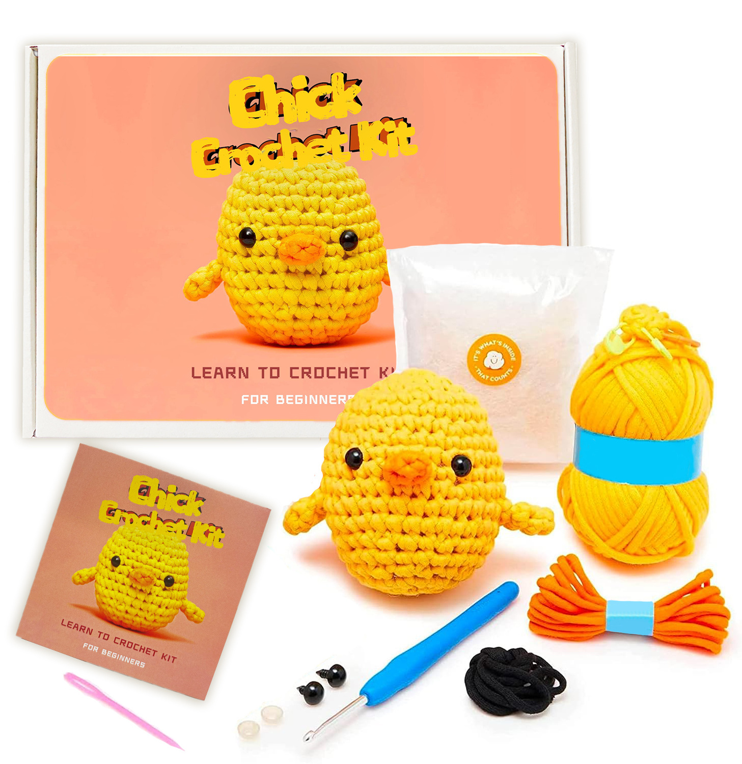 Customized Animal Yarn Learn To Beginner Diy Mini Handmade Craft Projector Dinosaur Crochet Kit For Kids