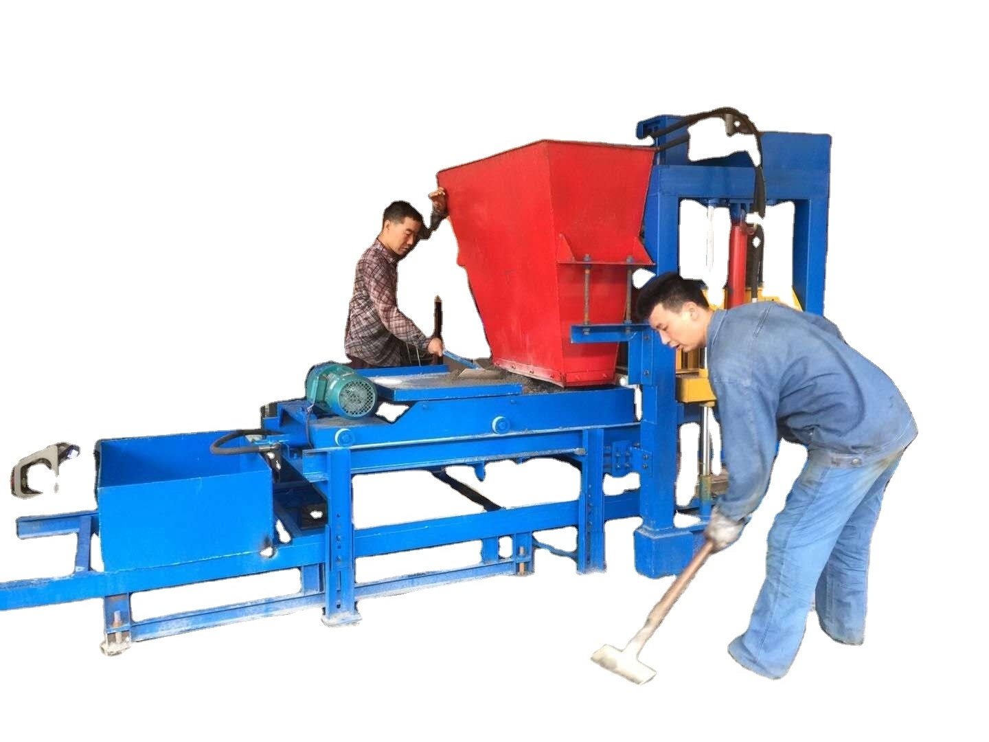 Popular QT40  Manual Hollow Interlocking Block Brick Making Machine with Low price