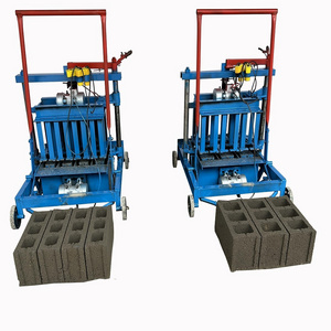 Low cost small capacity mobile egg laying type simple operation cement concrete brick making machine