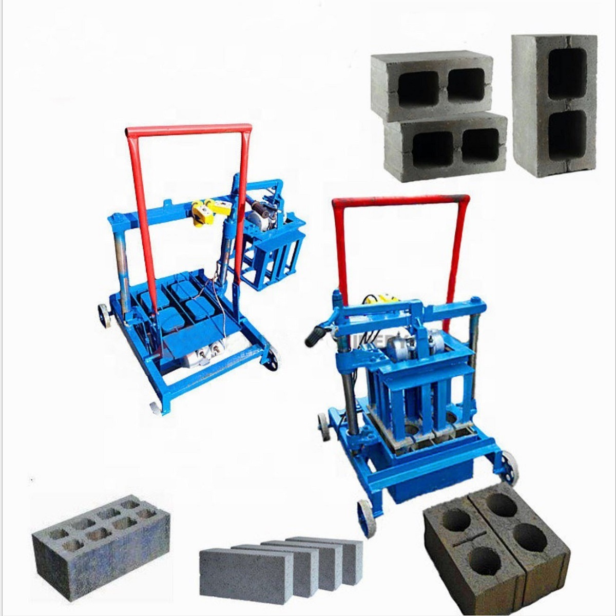 small portable Manual Hollow Cement  Block bricks Making machinery Brick block Maker making Machine lowest Price