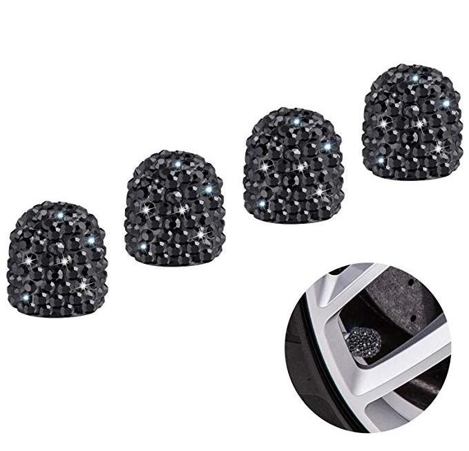 4PCS/ Pack Handmade Crystal Rhinestone Universal Tire Valve  Attractive Dustproof Luxury  Bling Valve Stem