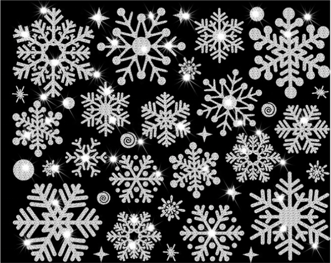 Snowflakes Decal Holiday Wall Decals for Christmas Beautiful Snow Flakes DIY Glass Window Stickers Removable