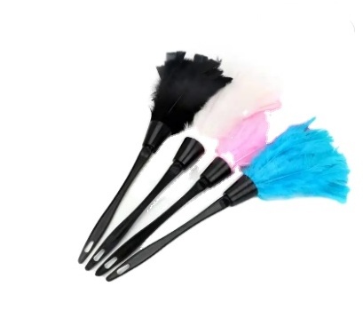 Long Handle Dust Brush Household Home Cleaning Tools 4 Colors Soft Turkey Feather Duster for Furniture Car Clean