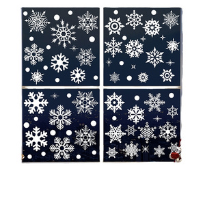 Snowflakes Decal Holiday Wall Decals for Christmas Beautiful Snow Flakes DIY Glass Window Stickers Removable