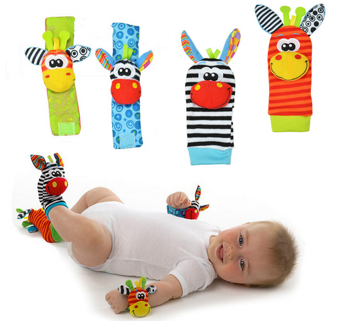 Infant Baby Socks rattle  Wrist Rattle and Foot Socks 0~24 Months shoes baby socks  rattles