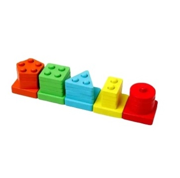 1 Set Building Blocks Toys Early Educational Toys Colorful Wooden Blocks Kids Plaything For Kids Baby Toddlers