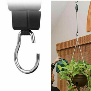 Adjustable Hanging Flower Basket Retractable Plant Pulley Hook Hanger For Garden Baskets Pots Birds Feeder Hanging Basket Hook