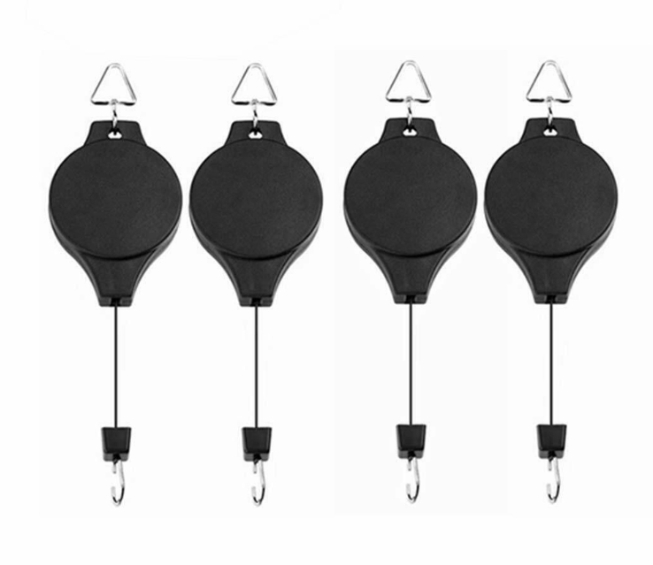 Adjustable Hanging Flower Basket Retractable Plant Pulley Hook Hanger For Garden Baskets Pots Birds Feeder Hanging Basket Hook