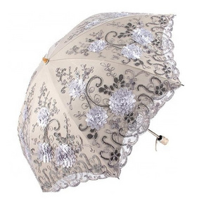 Folding Umbrella Rain Women Elegant Lace Umbrella Windproof Sun  Sunshade Rain Umbrellas