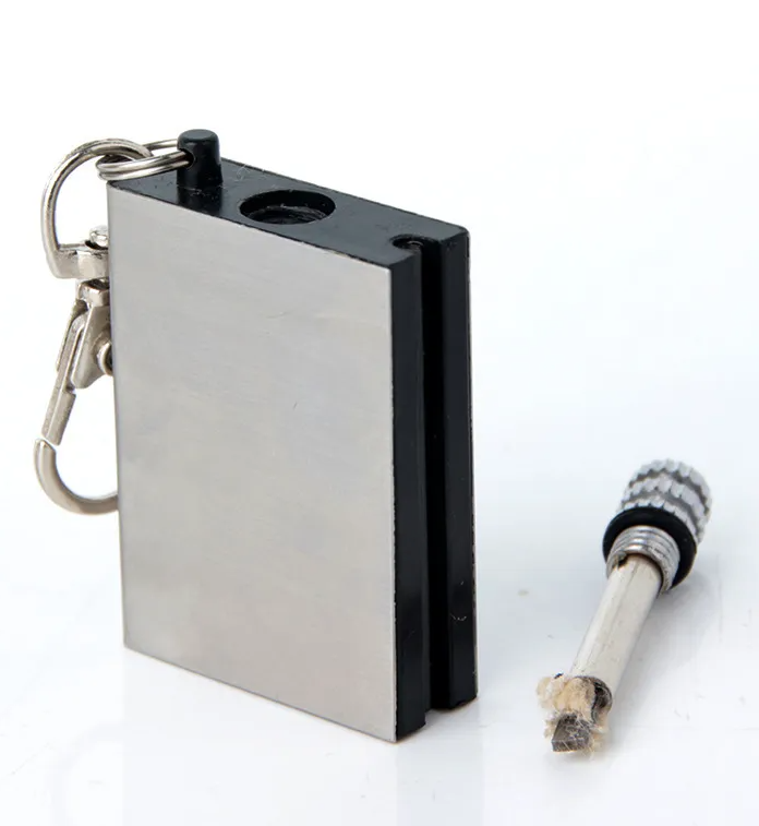 Metal match Fire starter tool flint stone lighter gas oil magnesium outdoor survive camp hike Cigarette Cigar firesteel travel