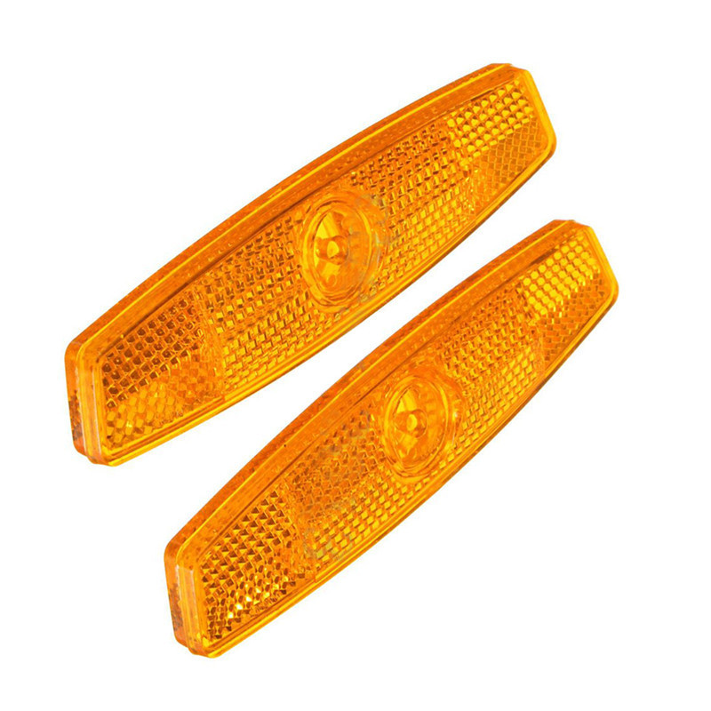 2pcs Bike Bicycle Spoke Reflector Safety Warning Light Safety Wheel Rim Reflective Light Mount Vintage Clip Tube Reflector