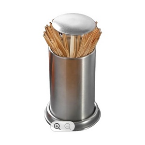 Stainless Steel Toothpick Holder Secret Stash Curing Dent Toothpick Dispenser Press Automatic Signing Toothpicks Organizer