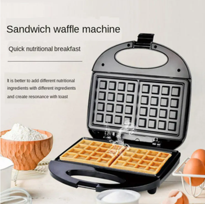 Home Full Automatic Heart Shape Waffle Maker Cover OEM Customized Interchangeable Wrap Power Cool Surface Food Adjustable Plate