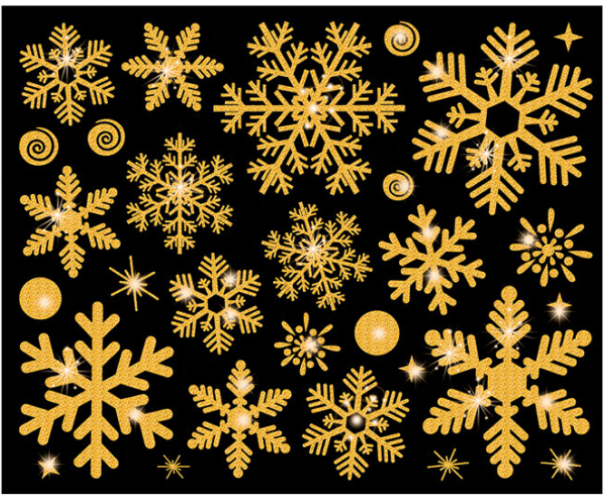 Snowflakes Decal Holiday Wall Decals for Christmas Beautiful Snow Flakes DIY Glass Window Stickers Removable