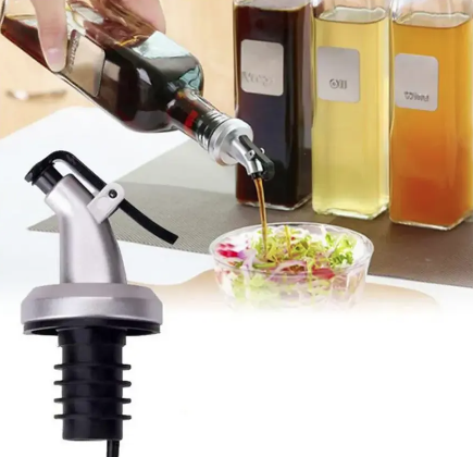 3Pcs Oil Bottle Stopper Lock Plug Seal Leak-proof Food Grade Rubber Nozzle Sprayer Liquor Dispenser Wine Pourer Kitchen Bar Tool