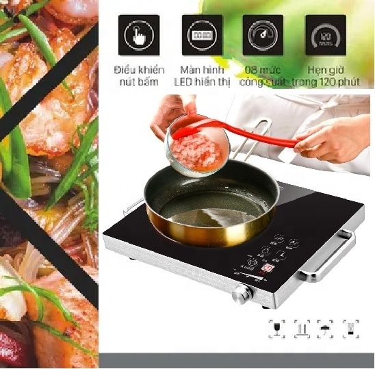 Hot Sale 2000W Induction Cooker Plate Induction Heat Infrared Stove Heating Electric Ceramic hob