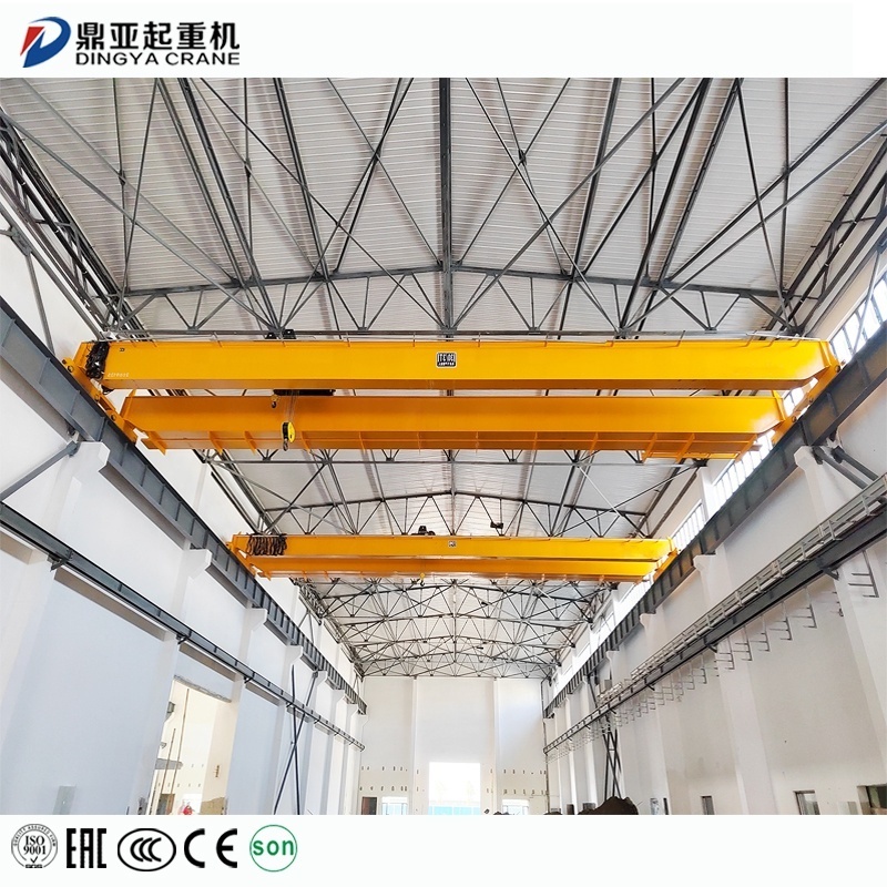 DY Customized Best Quality  LH 5T 10T 16T 20T Monorail Electrically Operated Double Girder Overhead Crane Price