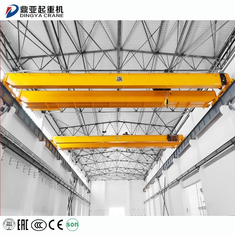 DY Customized Best Quality  LH 5T 10T 16T 20T Monorail Electrically Operated Double Girder Overhead Crane Price