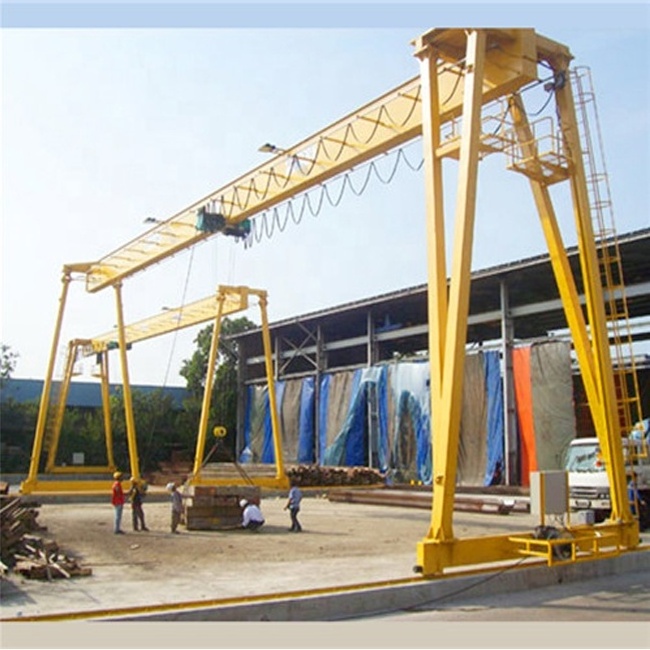 Customized Mh Model 10 Ton 4 Wheel A Frame Mini Small Portable Mobile Gantry Crane For Sale